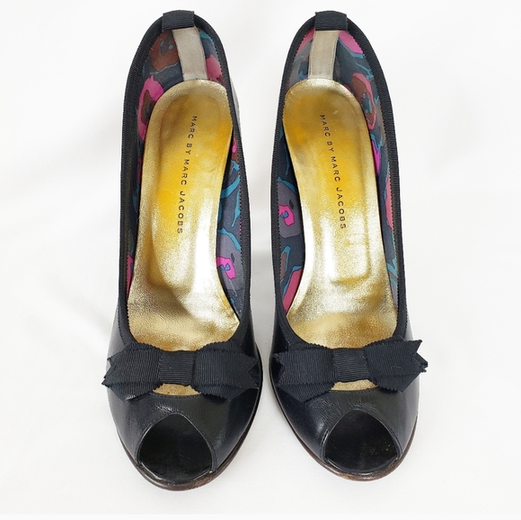 Marc by Marc Jacob's Black Open Toe Pumps - Picture 1 of 16